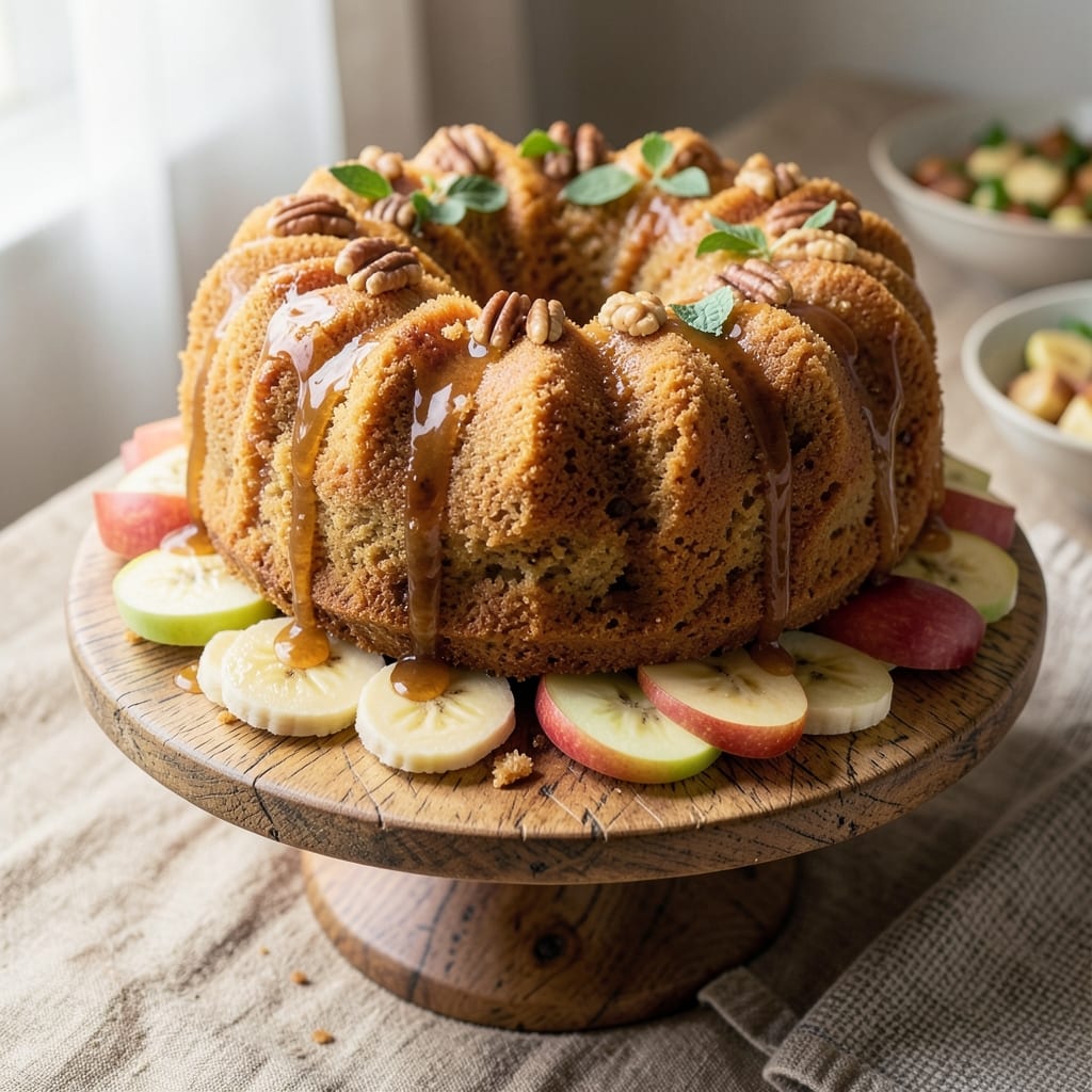 Apple Banana Bundt Cake Recipe: Warm Spiced Layers With Buttery Streusel Crown