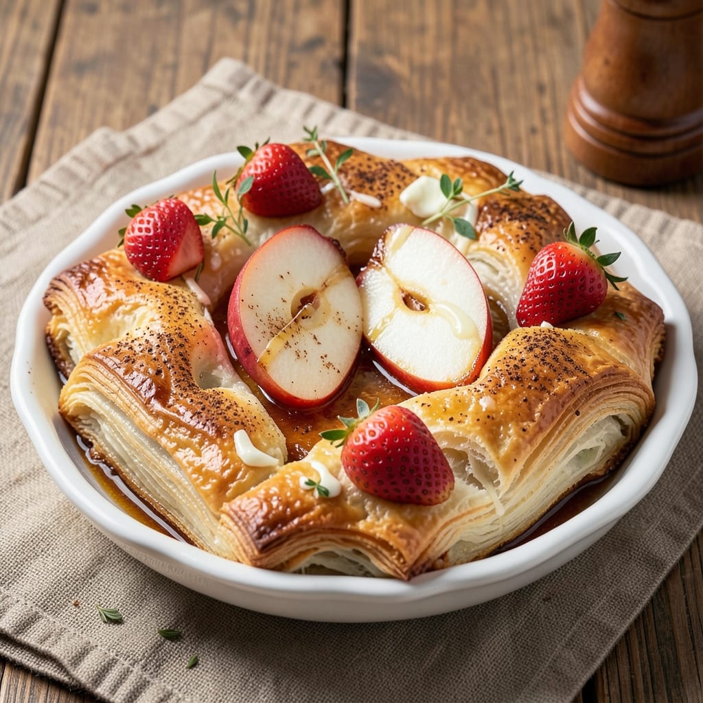 Apple and Strawberry Puff Pastry Recipe: Fruit-Infused Layers With Buttery Crunch