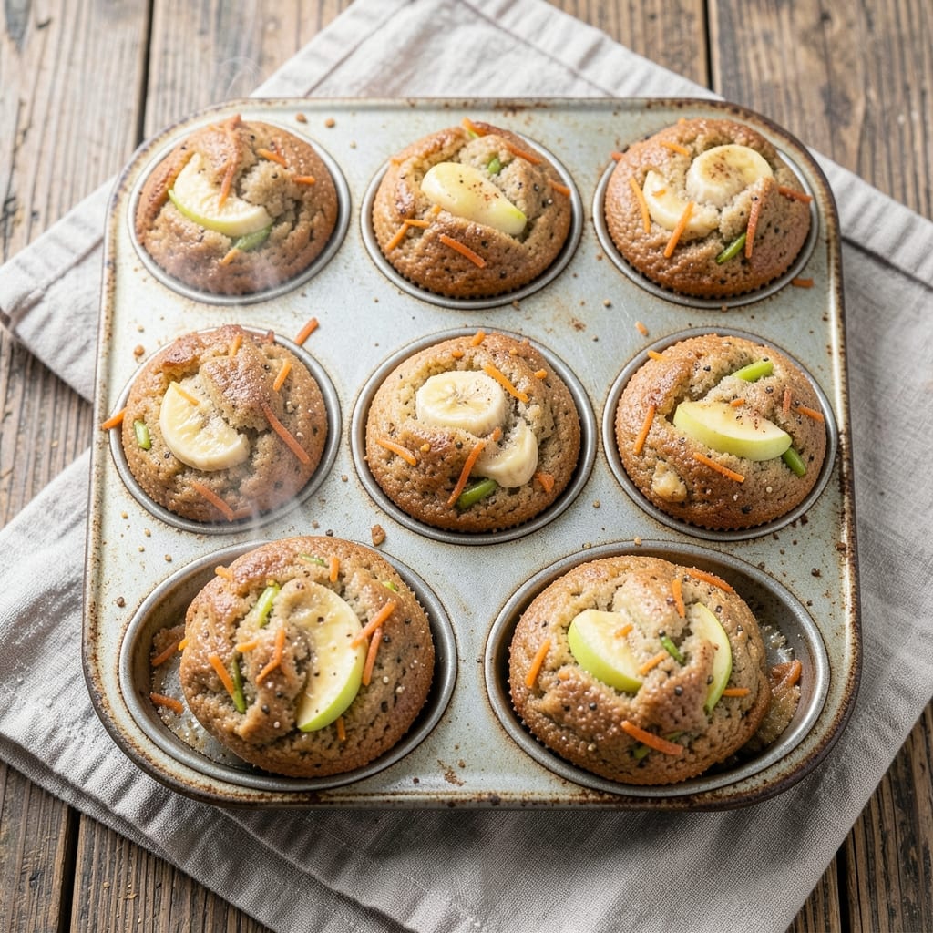 Apple Banana Carrot Muffins Recipe: Triple-Fruit Moisture Without Drying Out