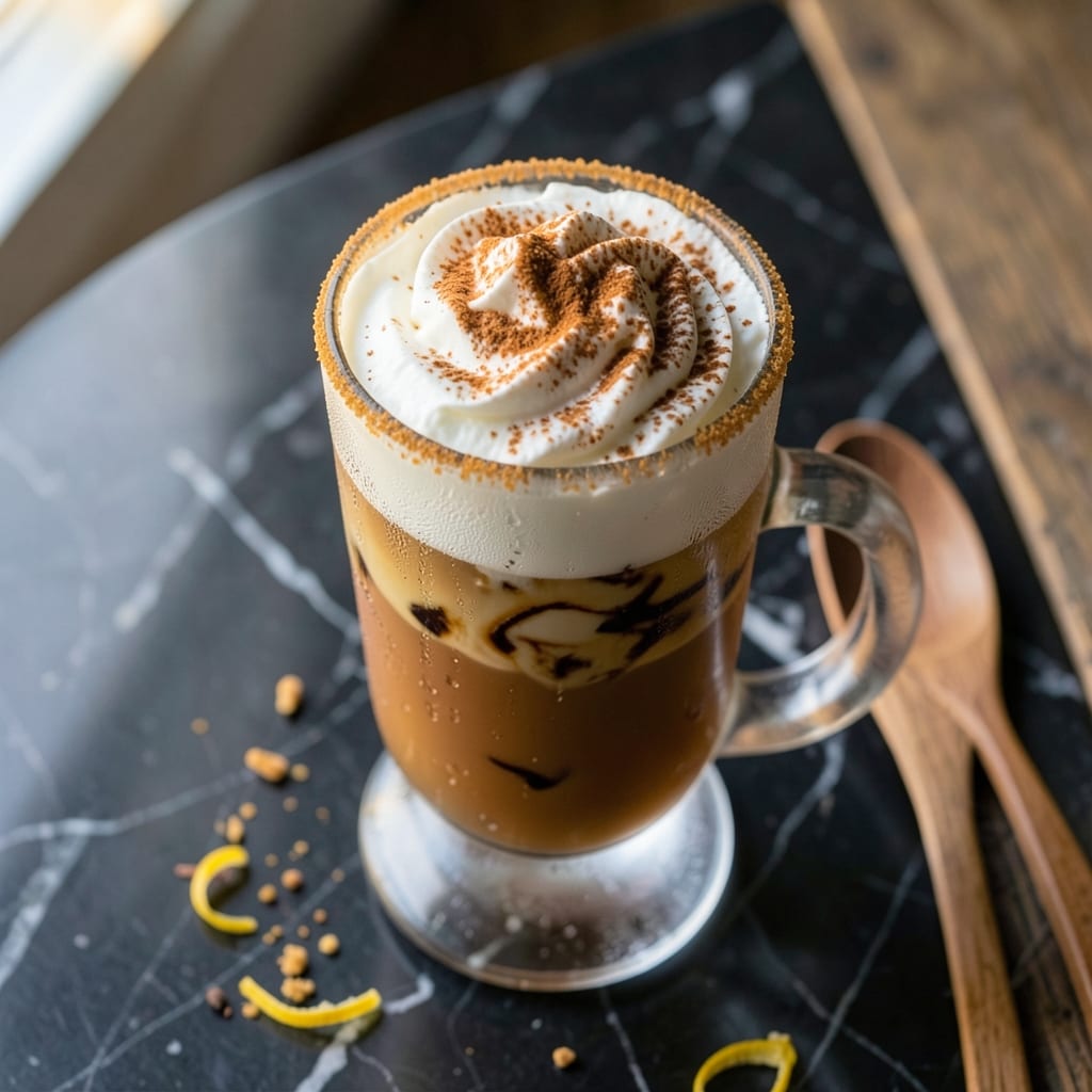 Apple Cider Iced Latte Recipe: Spiced Vanilla Cream Dream