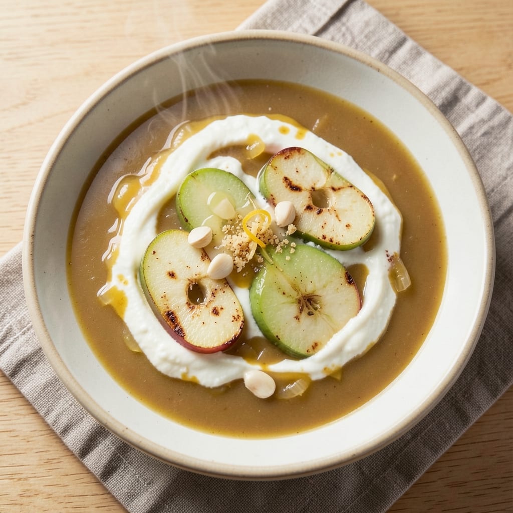 Apple Brie Soup Recipe: Caramelized Apple and Melty Cheese Bliss