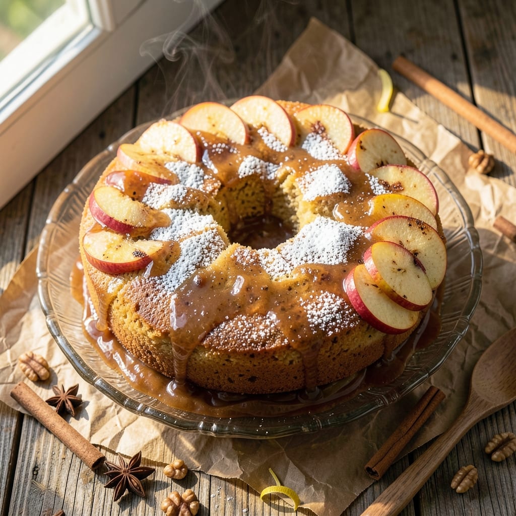 Apple Cider Cake Recipe Using Yellow Cake Mix: Spiced Apple Layers With Buttery Streusel Crown