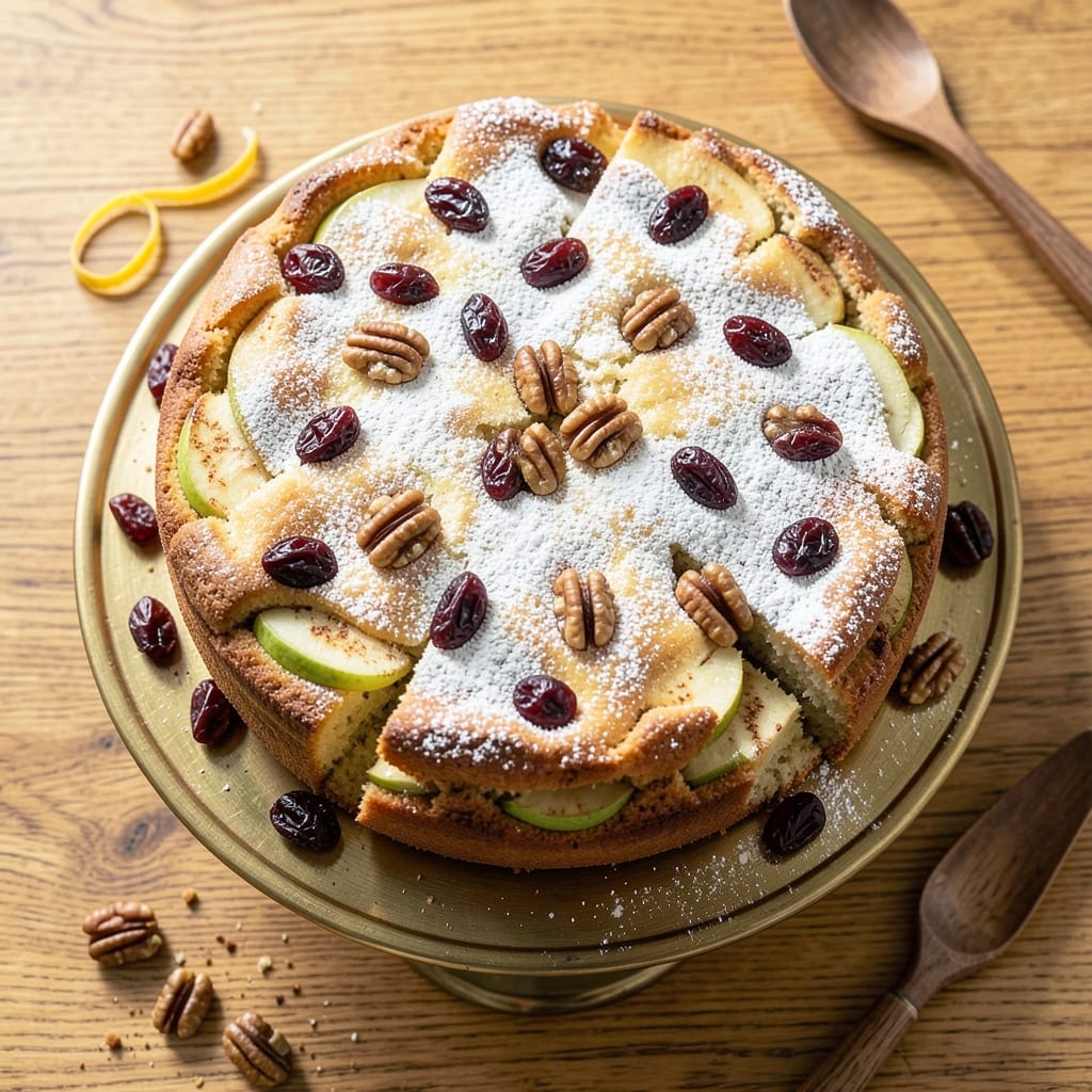 Apple Cake With Walnuts and Raisins Recipe: Spiced Fruit Layers With Nutty Crunch