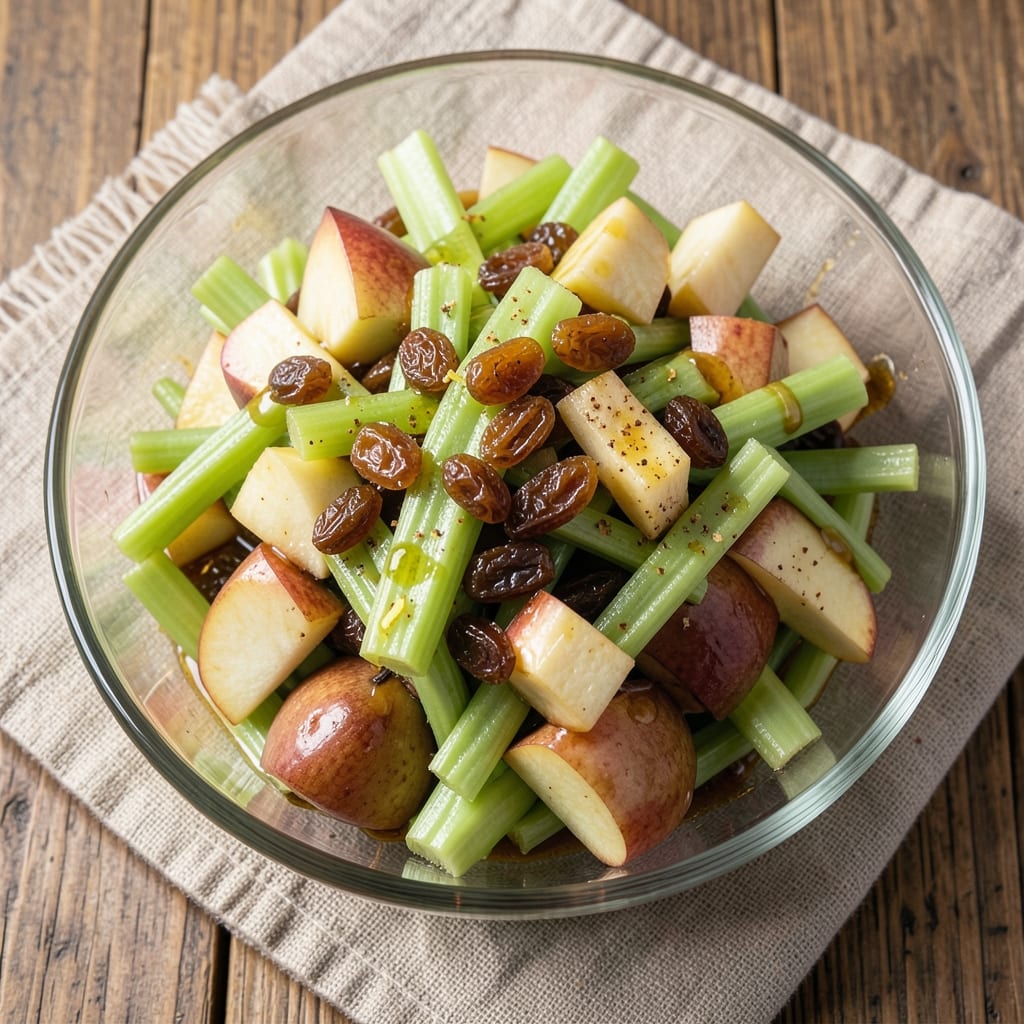 Apple, Celery, and Raisin Salad Recipe: Crunchy Sweet and Savory Balance