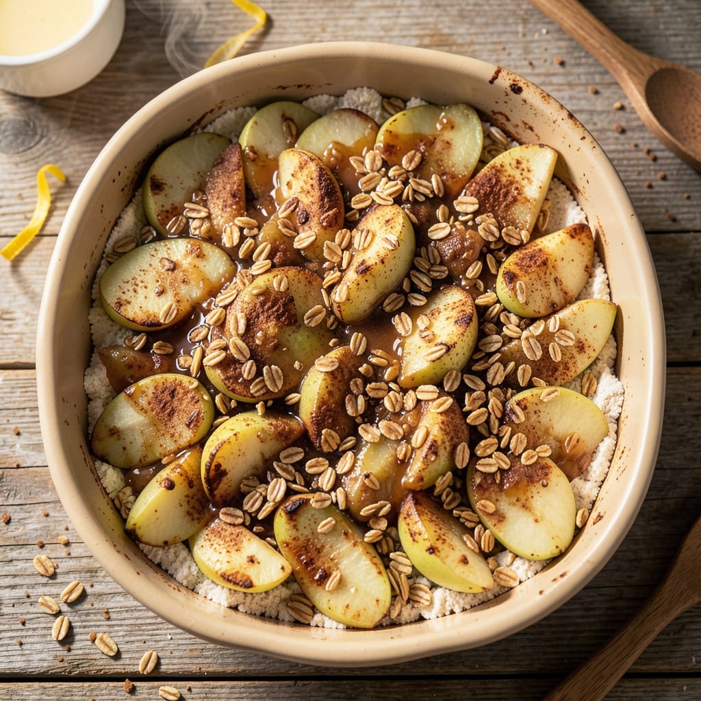 Apple Cinnamon Casserole Recipe: Spiced Apple Filling Under Crispy Streusel