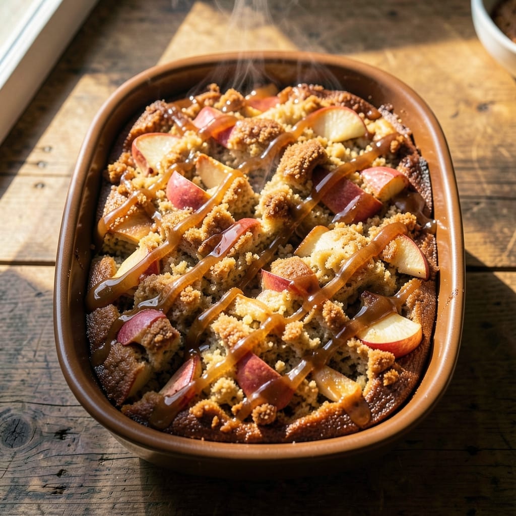 Apple Cider Donut Coffee Cake Recipe: Spiced Apple Streusel Crown Over Moist Cake Layers