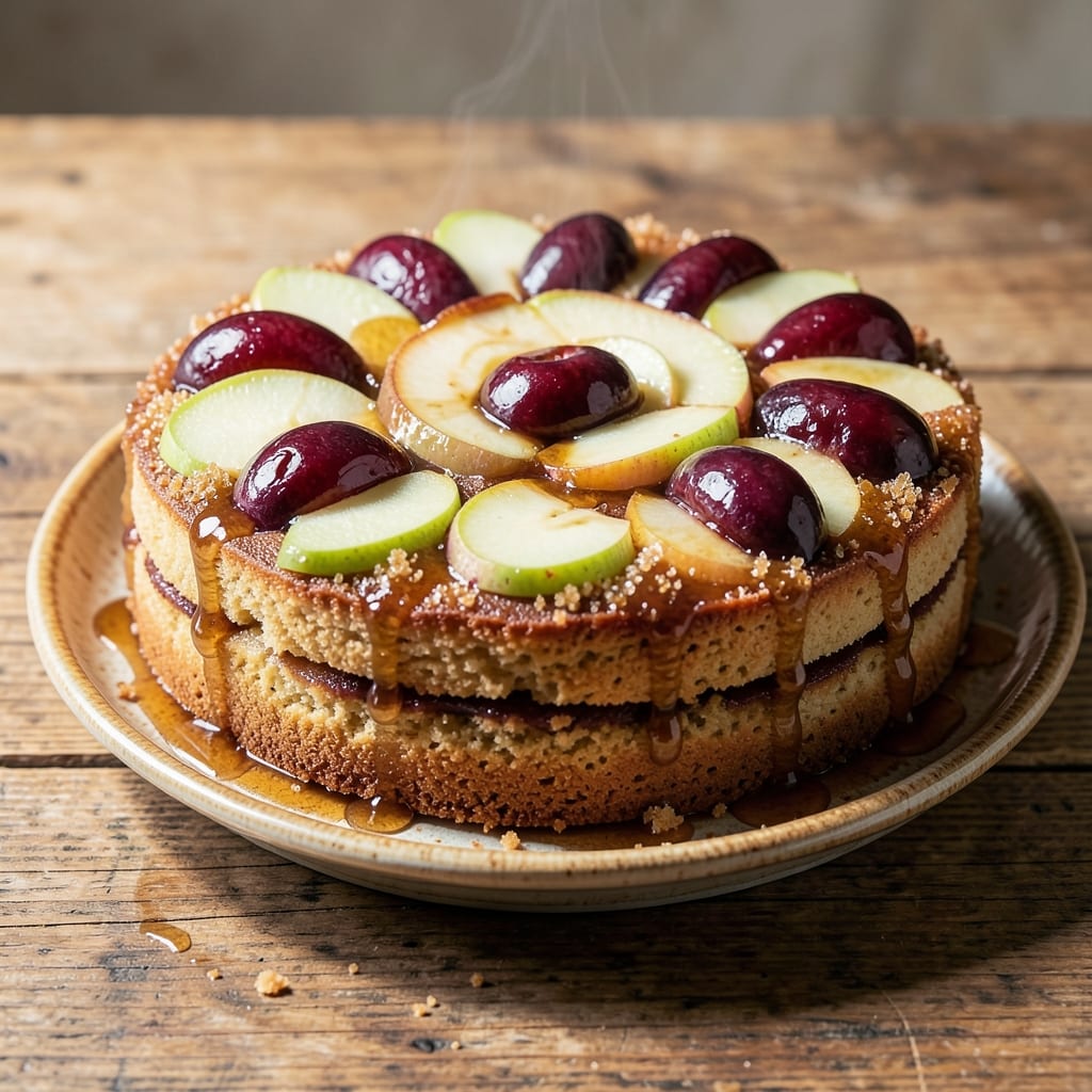 Apple And Plum Cake Recipe: Spiced Fruit Layers With Buttery Streusel Crown