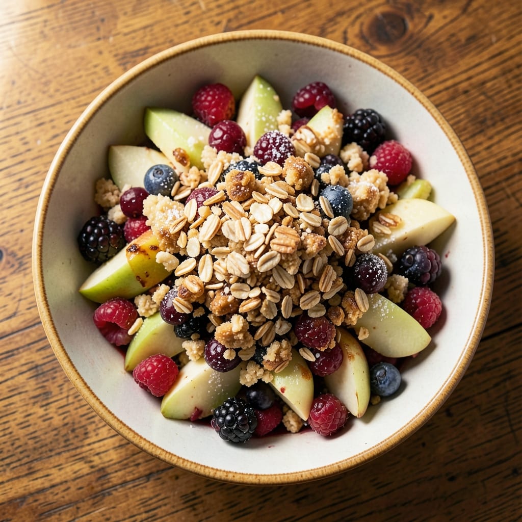 Apple And Mixed Berry Crumble Recipe: Warm Spice Streusel Hugs Juicy Fruit