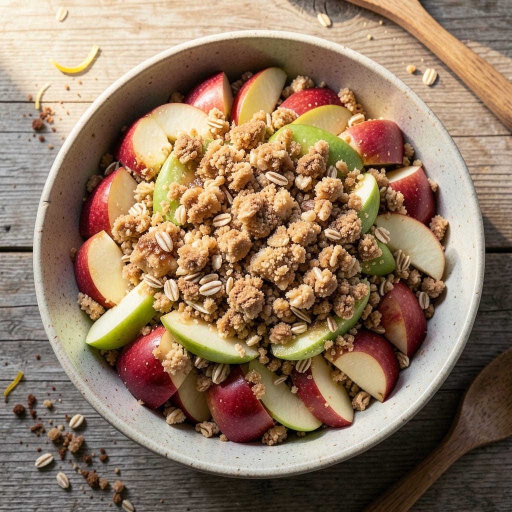 Apple Crumble Recipe: Spiced Streusel Hugs Warm Apple Layers With Buttery Crunch