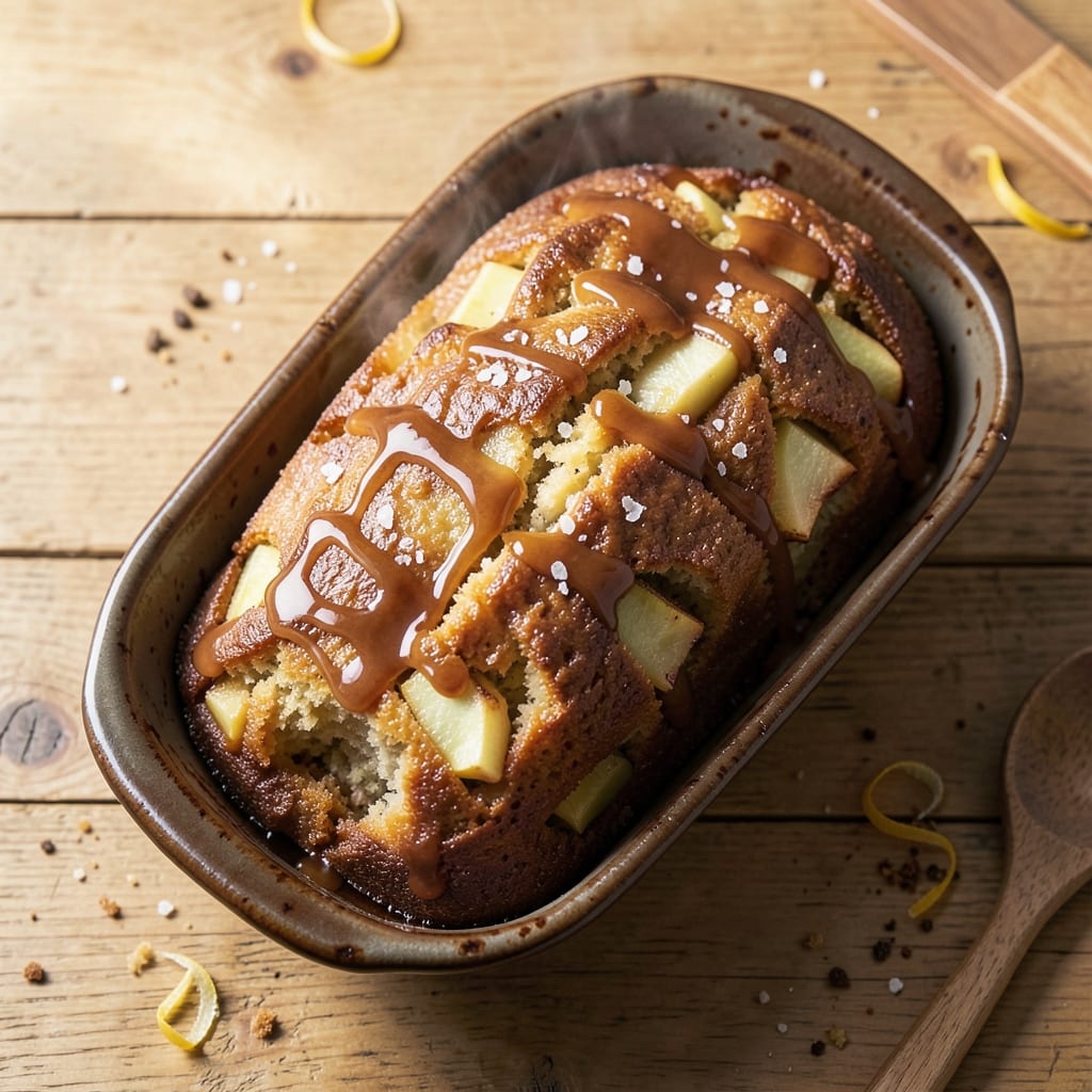 Apple Caramel Loaf Recipe: Spiced Apple Filling With Gooey Caramel Swirls