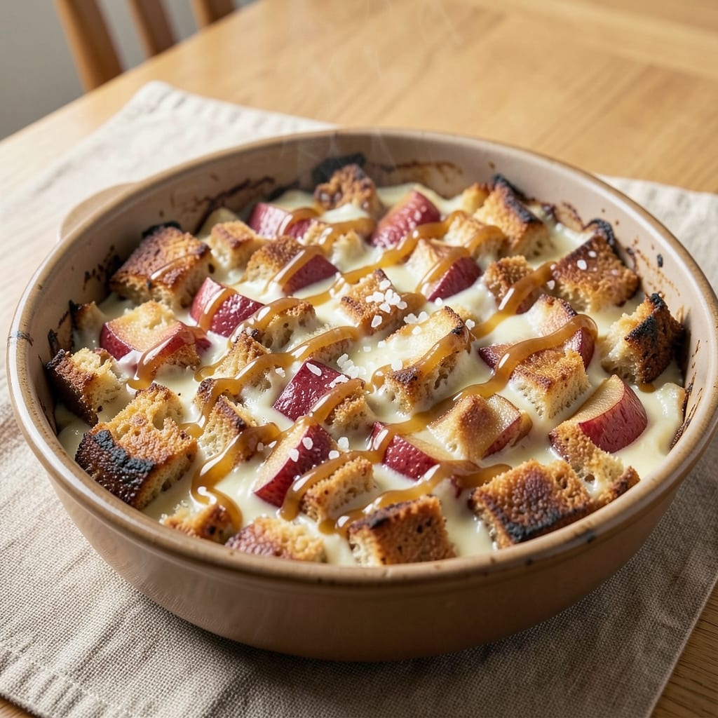 Paula Deen's Apple Bread Pudding Recipe: Caramelized Apples and Buttery Streusel Bliss