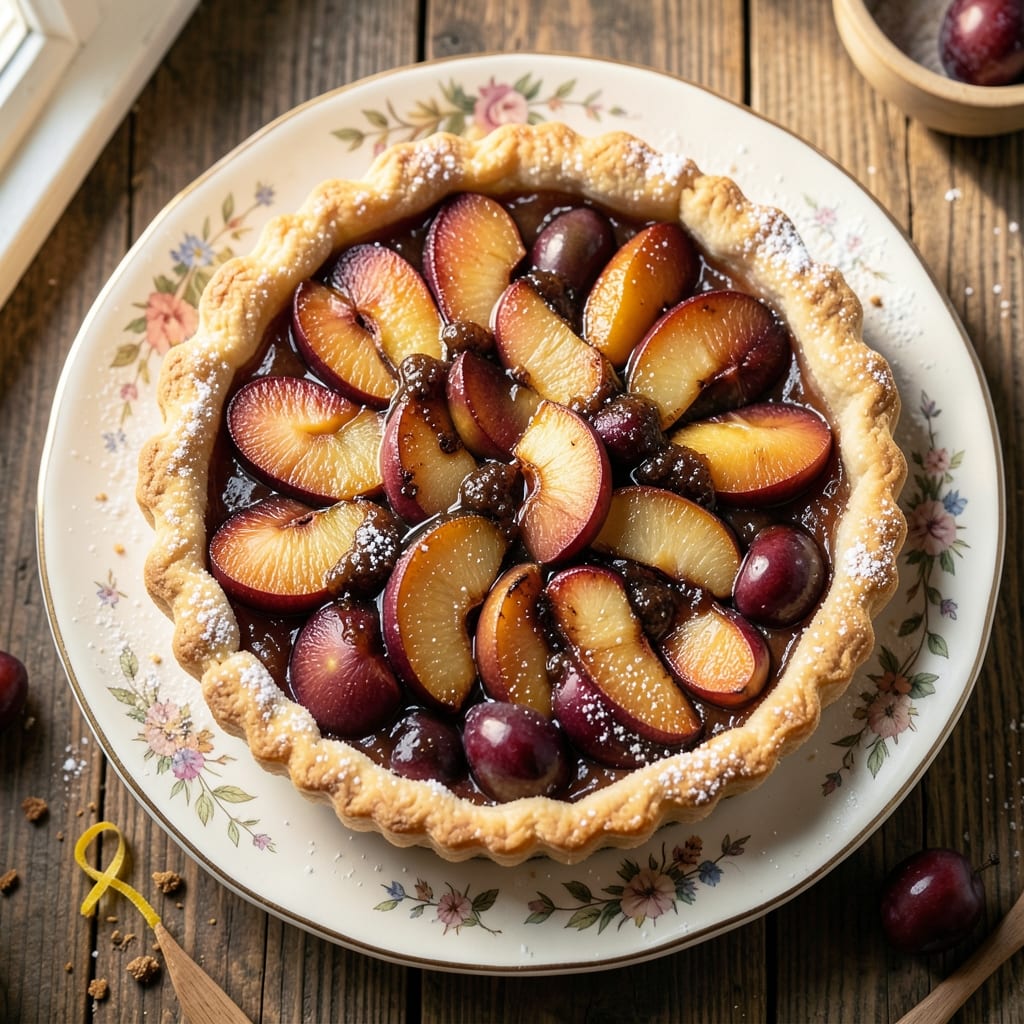 Apple and Plum Tart Recipe: Rustic Crust With Juicy Fruit Layers