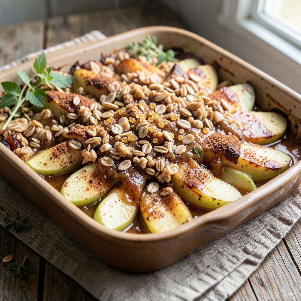 Apple Cobbler Recipe No Milk: Spiced Apple Filling Baked Under Crispy Oat Topping