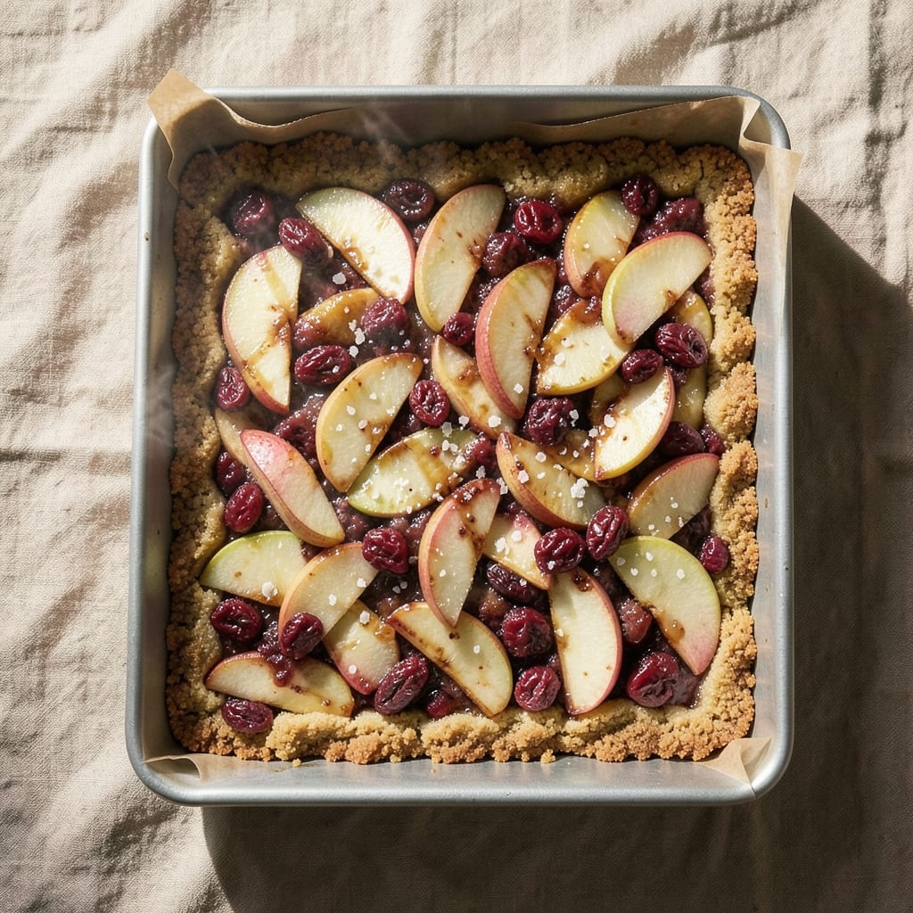 Apple Cranberry Squares Recipe: Tart-Sweet Streusel Hugs Warm Fruit Layers