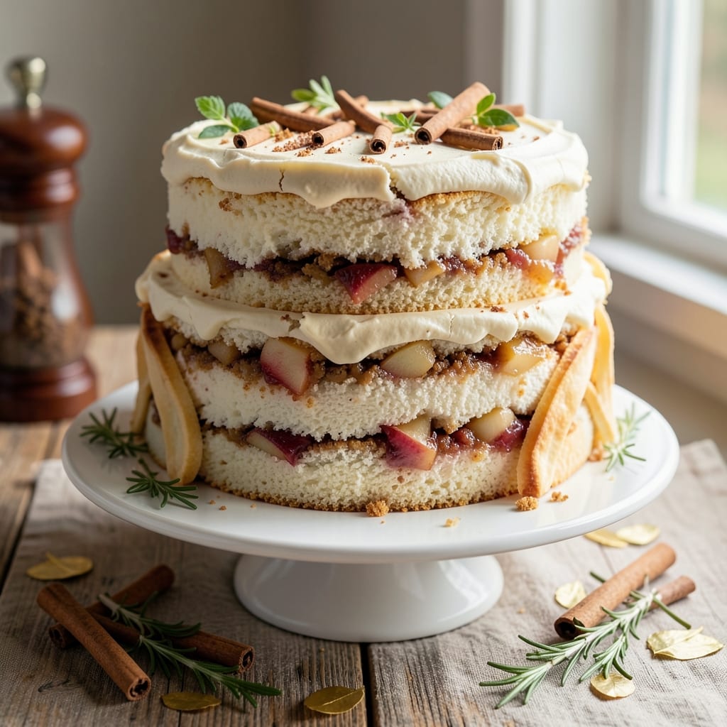 Apple Cinnamon White Cake Recipe: Vanilla Frosting and Spiced Apple Swirl Magic