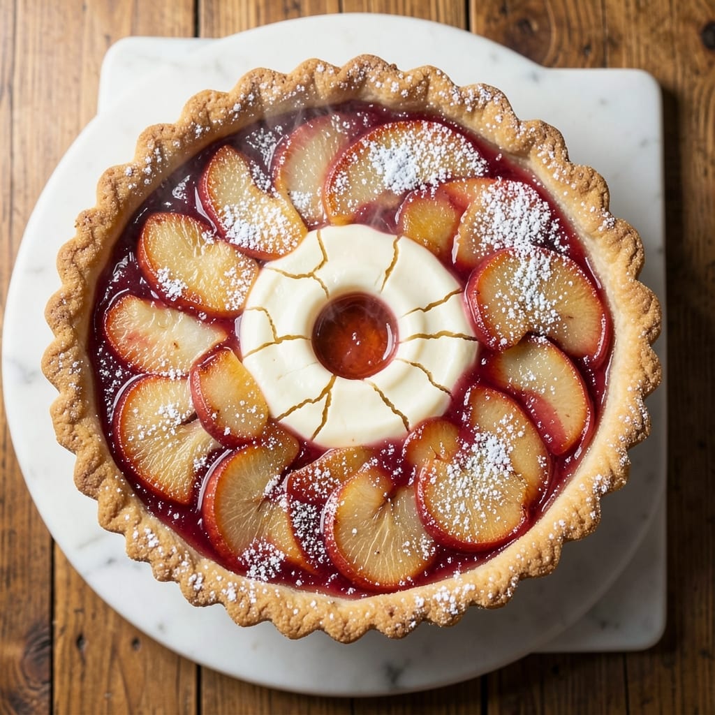 Apple Cream Tart Recipe: Spiced Apple Filling Hugged by Buttery Streusel Bliss
