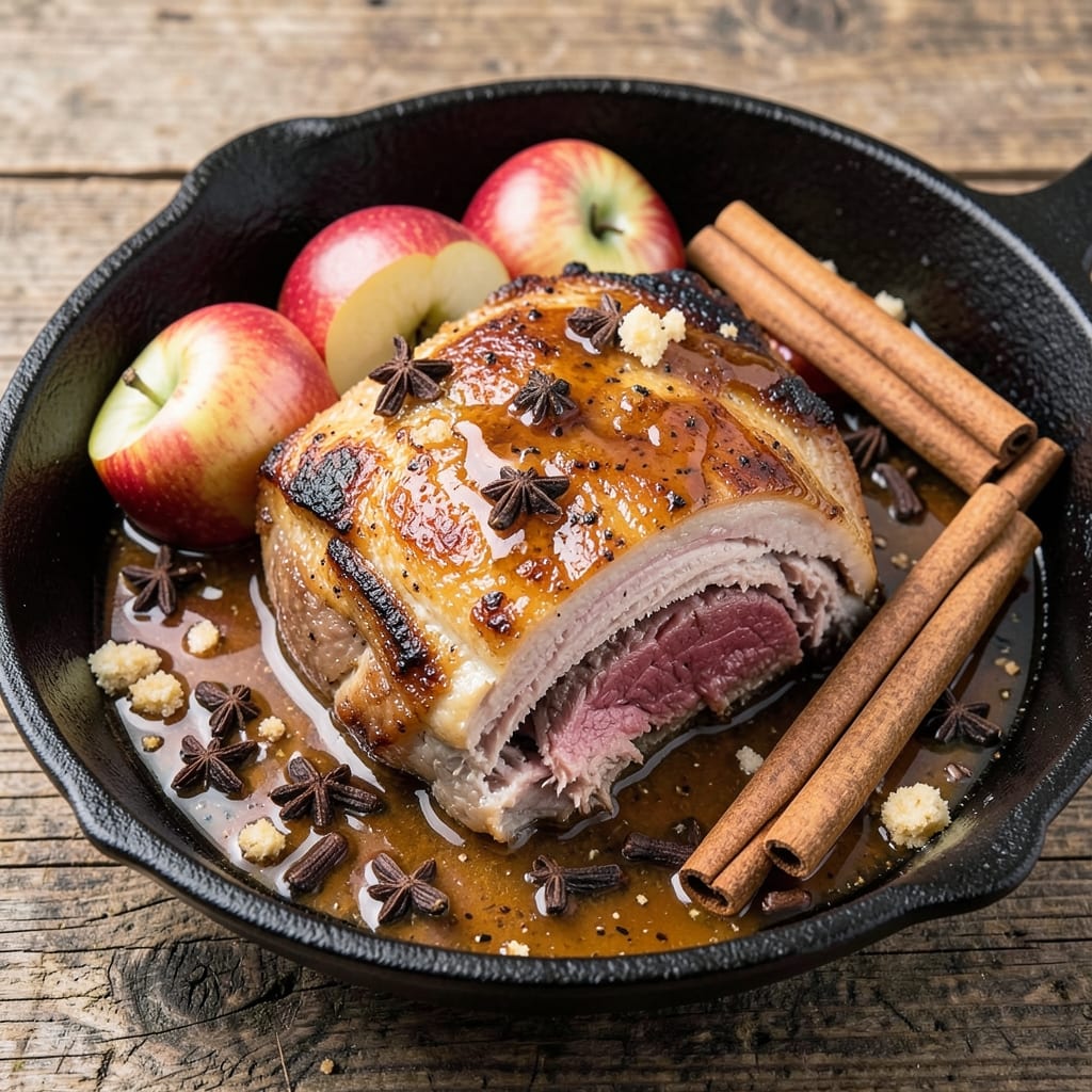 Apple Cider Recipe UK: Spiced Roast With Crispy Apple Topping