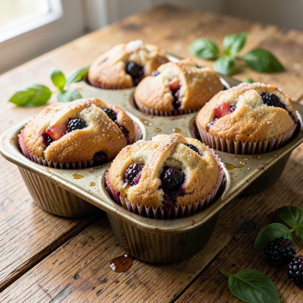 Apple And Blackberry Muffins Recipe: Double-Fruit Burst With Crispy Tops