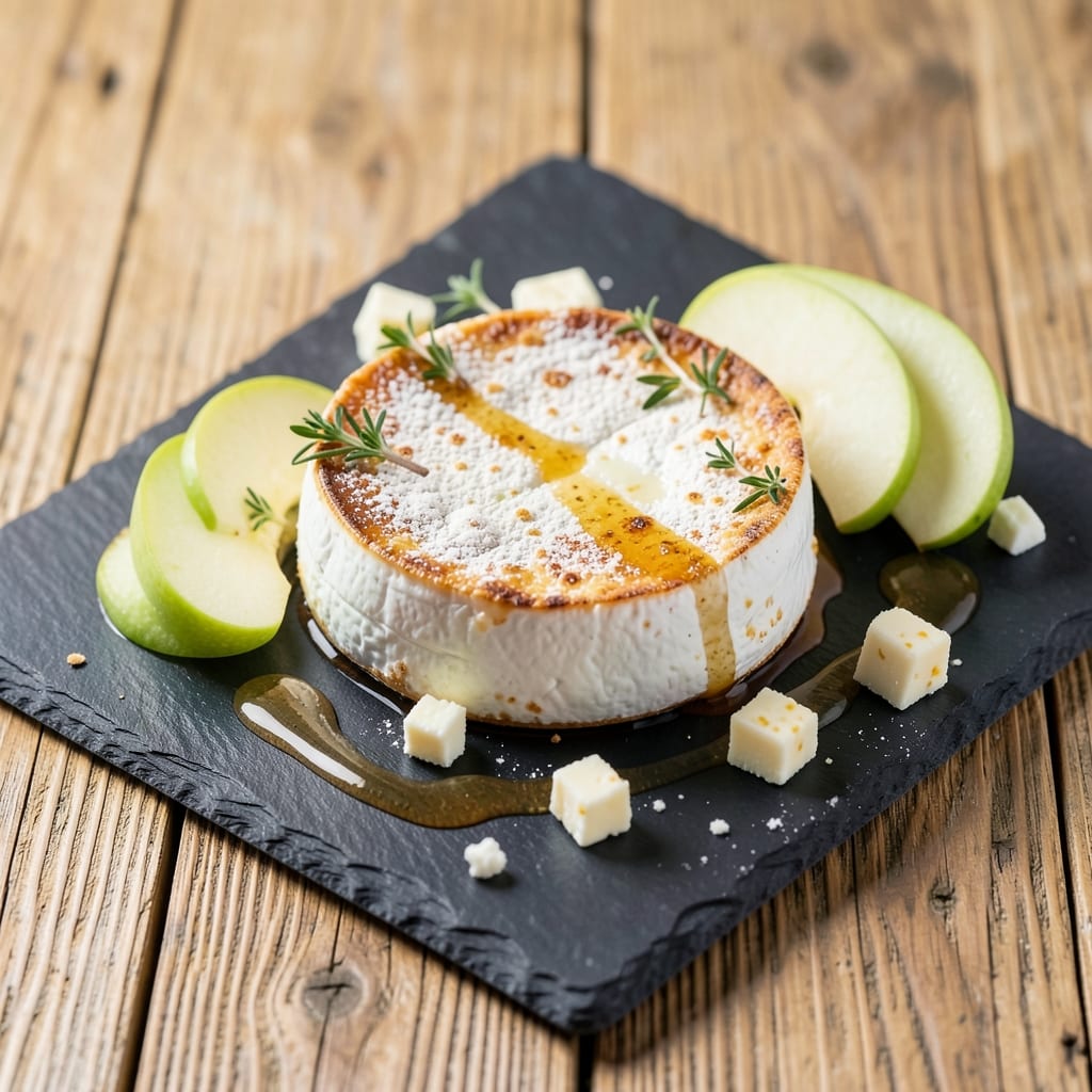 Apple Appetizer Recipe: Baked Brie with Caramelized Apples and Honey Drizzle