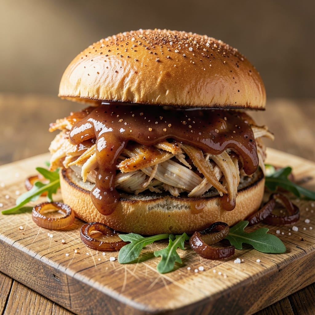 Apple Cider Pulled Chicken Sandwich Recipe: Smoky-Sweet Shreds With Caramelized Apple Crunch