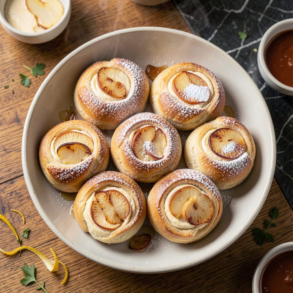 Apple Cheesecake Buns Recipe: Buttery Streusel Hugs Sweet Apple Filling