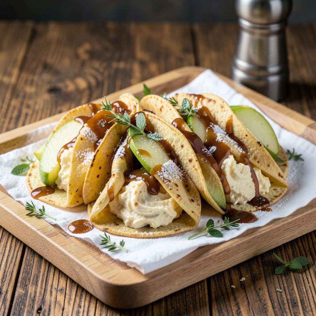Apple Cheesecake Tacos Recipe: Crunchy Shells Meet Sweet-Tart Cream Cheese Bliss