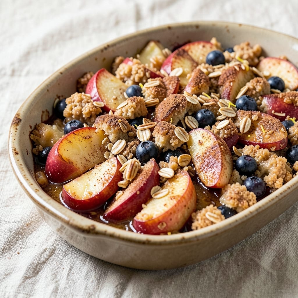 Apple and Blueberry Crumble Recipe UK: Golden Crisp Topping Over Spiced Fruit