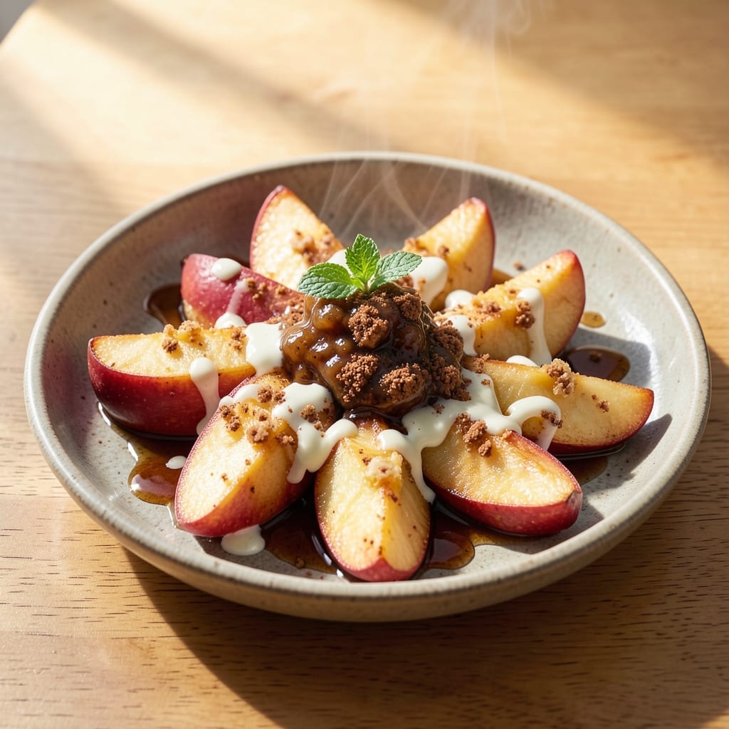 Apple Bourbon Dessert Recipe: Caramelized Apples in Boozy Cinnamon Syrup