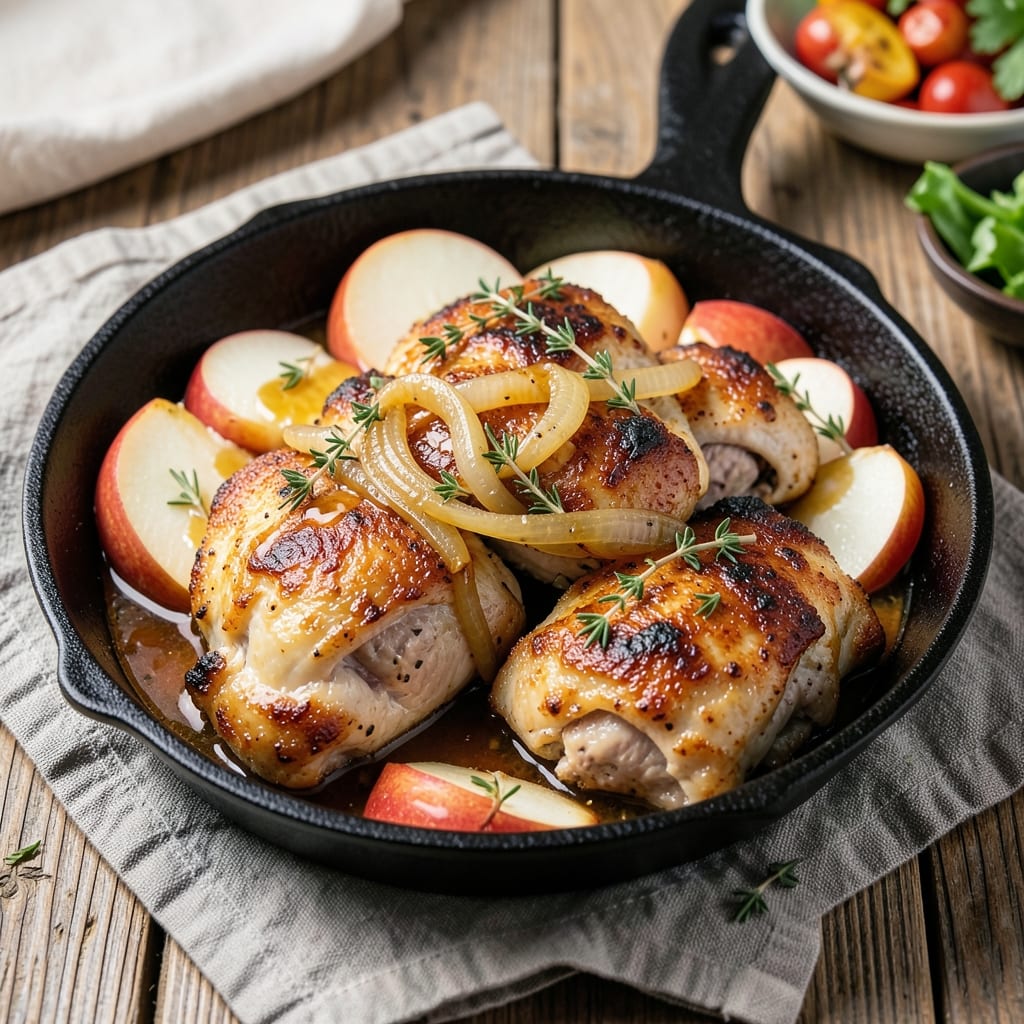 Apple Chicken Skillet Recipe: Sweet-Tangy Caramelized Bites in One Pan