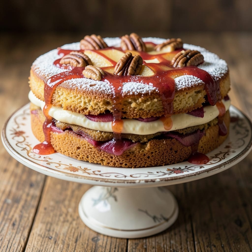 Apple Cake With Vanilla Pudding Recipe: Layered Vanilla Bliss and Spiced Apple Magic