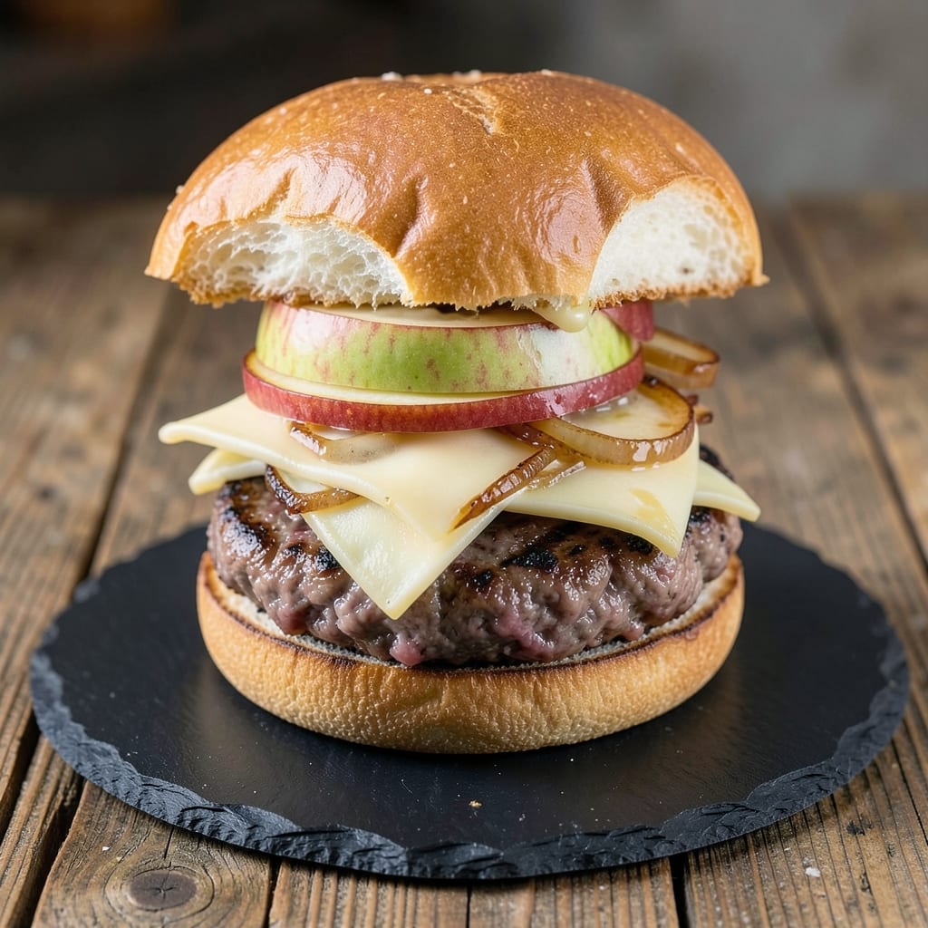 Apple Burger Recipe: Juicy Apple-Cheddar Patties With Caramelized Onion Topping