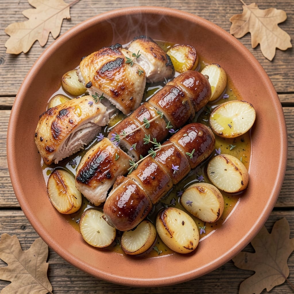 Apple Chicken Sausage and Potatoes Recipe: One-Pan Crispy-Skinned Comfort