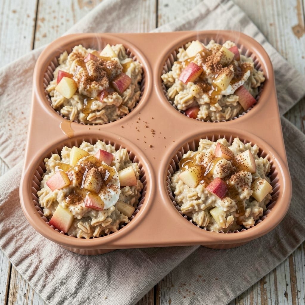 Apple Cinnamon Oatmeal Cups Recipe: Portable Breakfast with Warm Spice Crunch