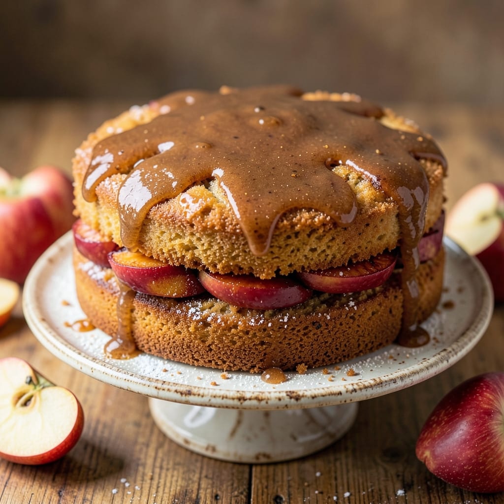 Apple Cake Recipe With Brown Sugar Glaze: Moist Layers and Sticky Caramel Drizzle