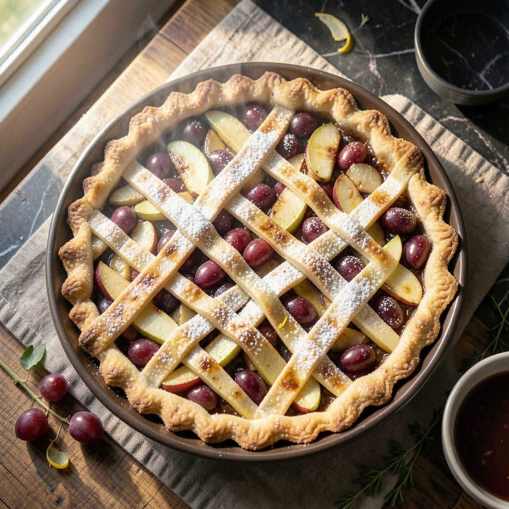 Apple and Grape Pie Recipe: Dual-Fruit Crust That Stays Fresh for Days