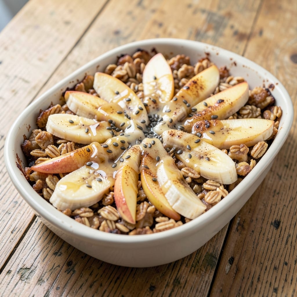 Apple Banana Oat Bake Recipe: Warm Spiced Layers With Nutty Crunch