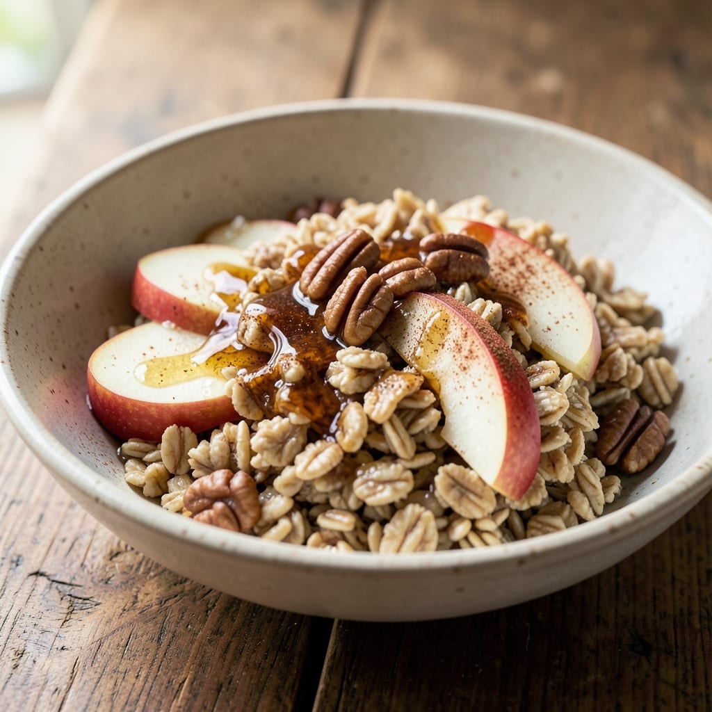 Apple Cinnamon Steel Cut Oats Recipe: Warm Spiced Clusters With Nutty Crunch Topping