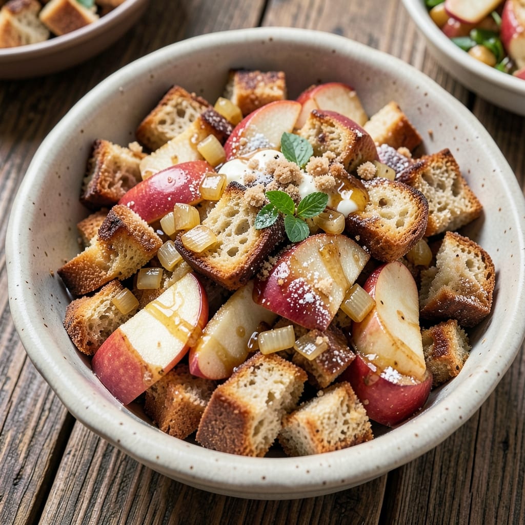 Apple Bread Stuffing Recipe: Buttery Streusel Hugs Warm Spiced Apple Filling