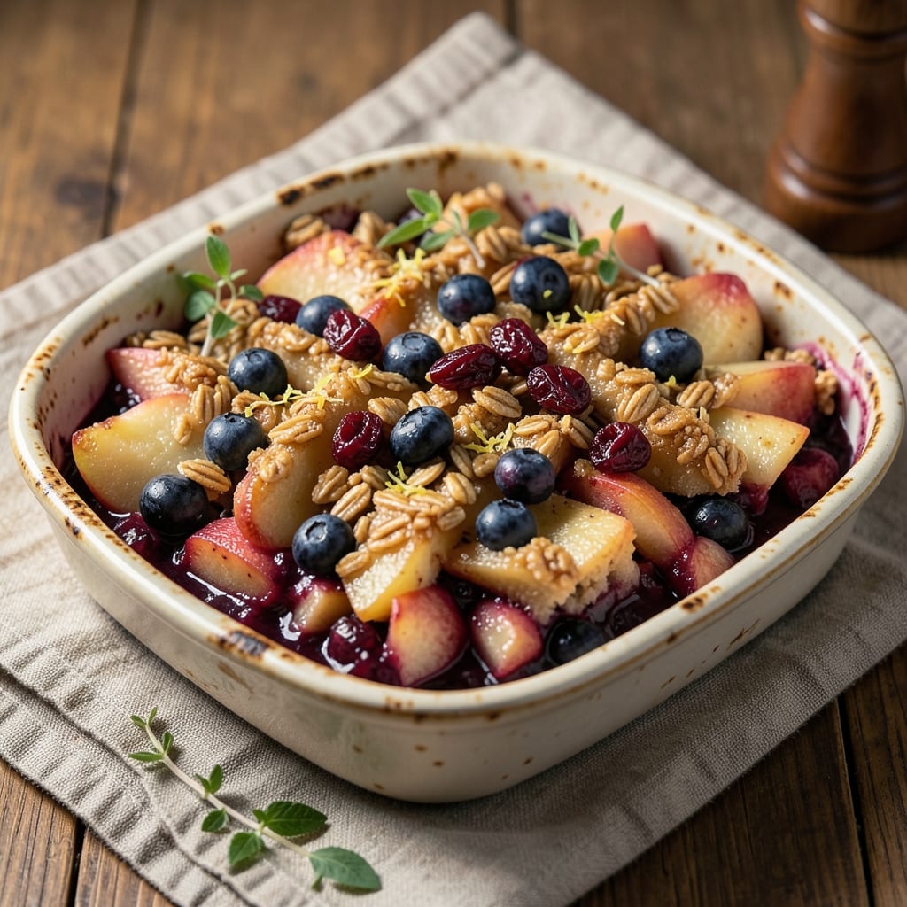 Apple Blueberry Cranberry Crisp Recipe: Tart-Sweet Berry Burst With Crunchy Top