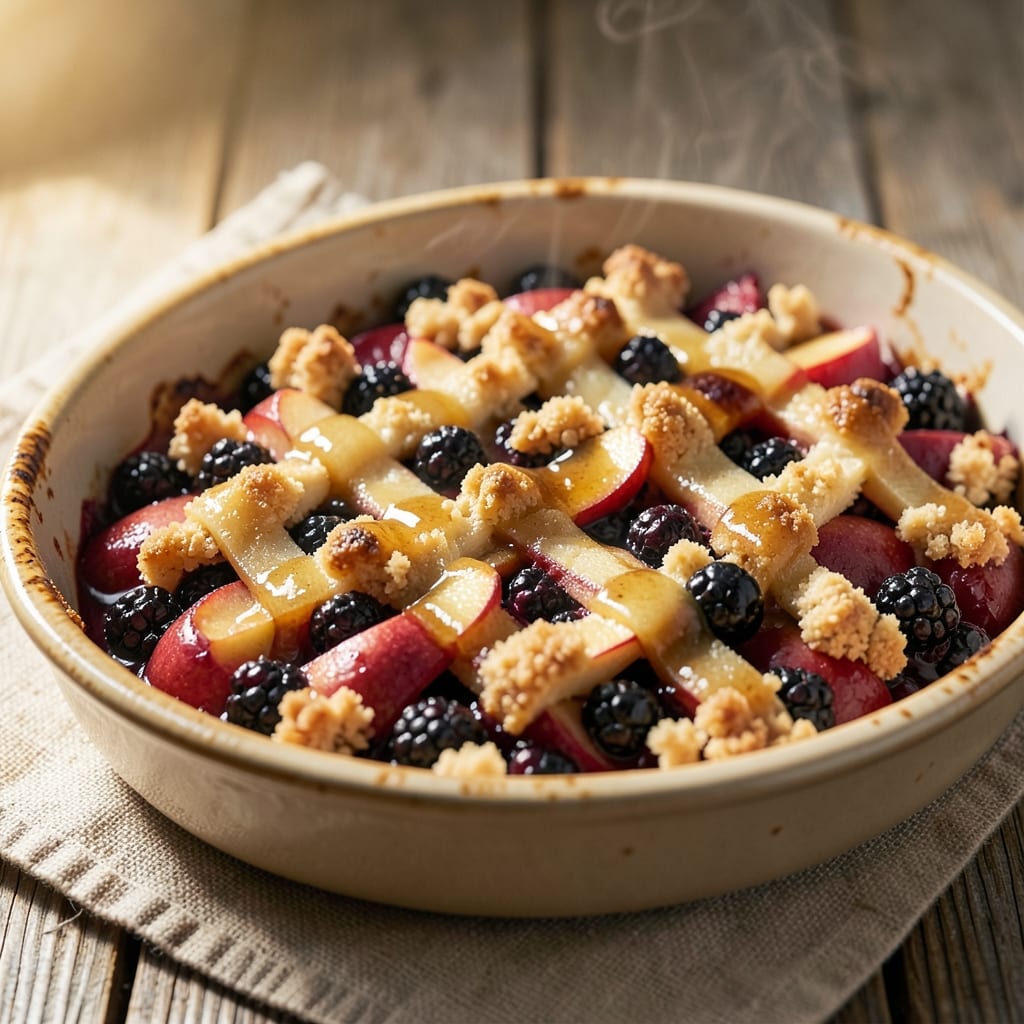 Apple and Blackberry Crumble Recipe UK: Buttery Streusel Hugs Tart British Fruit