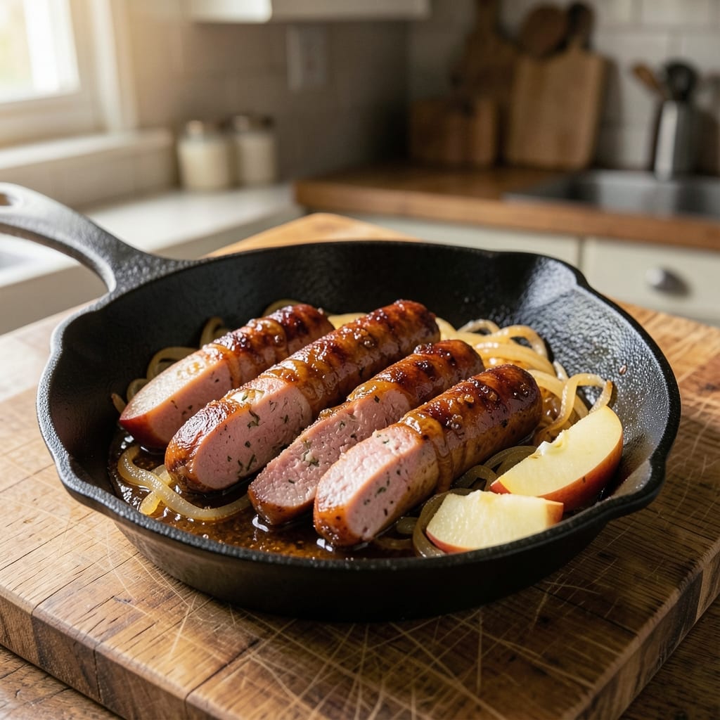 Apple Bratwurst Recipe: Smoky Apple-Caramelized Sausage Skillet