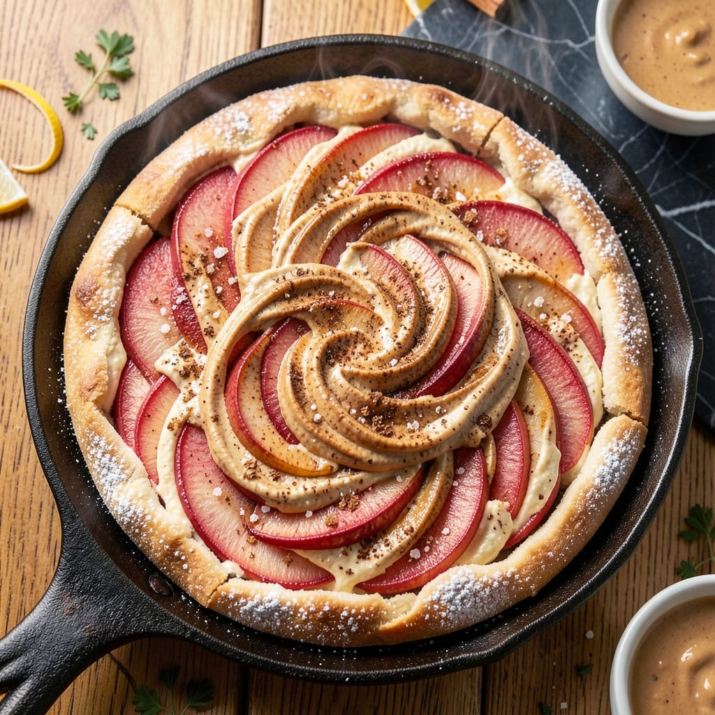 Apple Cinnamon Dessert Pizza Recipe: Warm Spiced Apple Crust With Gooey Caramelized Topping