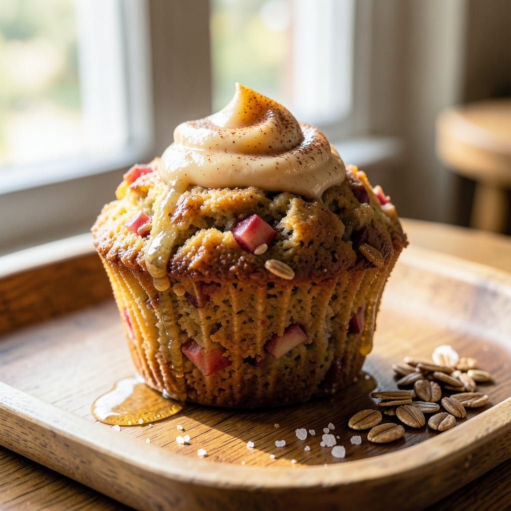Apple Cake Tea Room Bran Muffins Recipe: Spiced Apple Filling With Buttery Streusel Crown