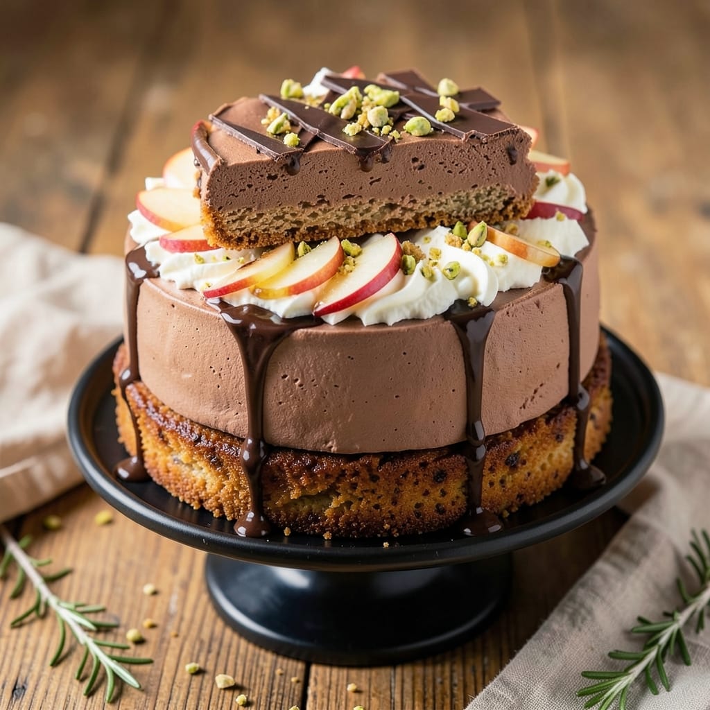 Apple Chocolate Mousse Cake Recipe: Layers of Silky Richness and Crispy Top