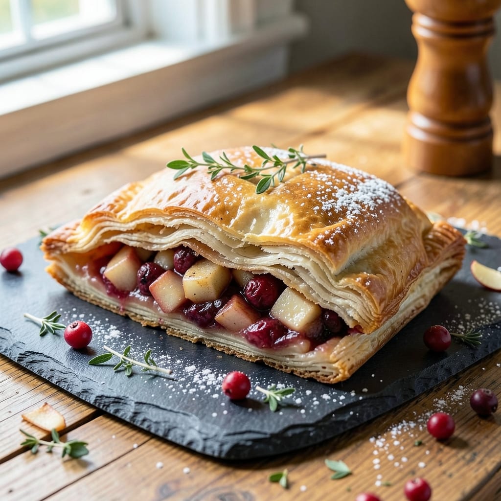 Apple Cranberry Turnovers Recipe: Flaky Pastry Hugs Tart-Sweet Filling