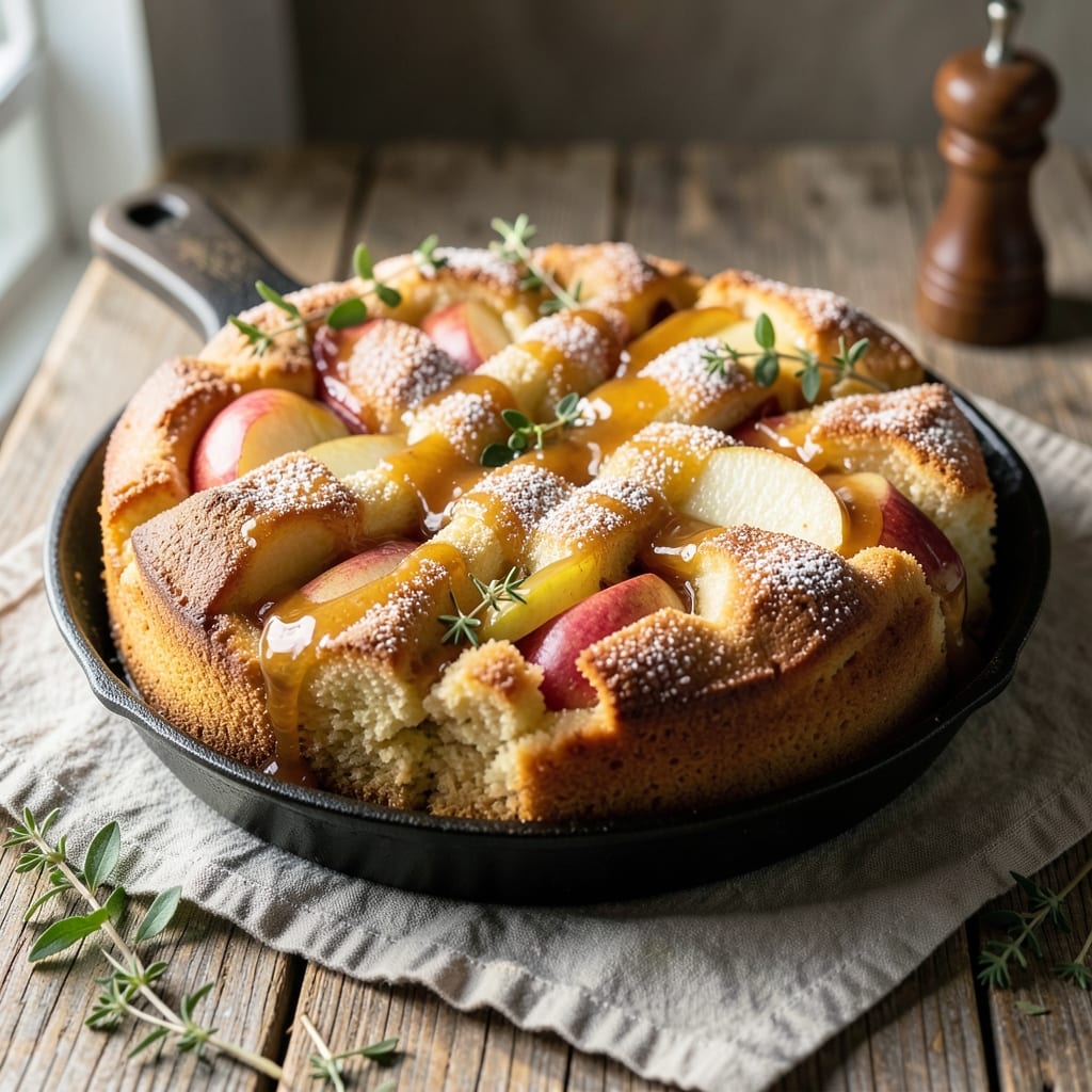 Apple and Pear Upside Down Cake Recipe: Caramelized Fruit Crown Over Spiced Layers
