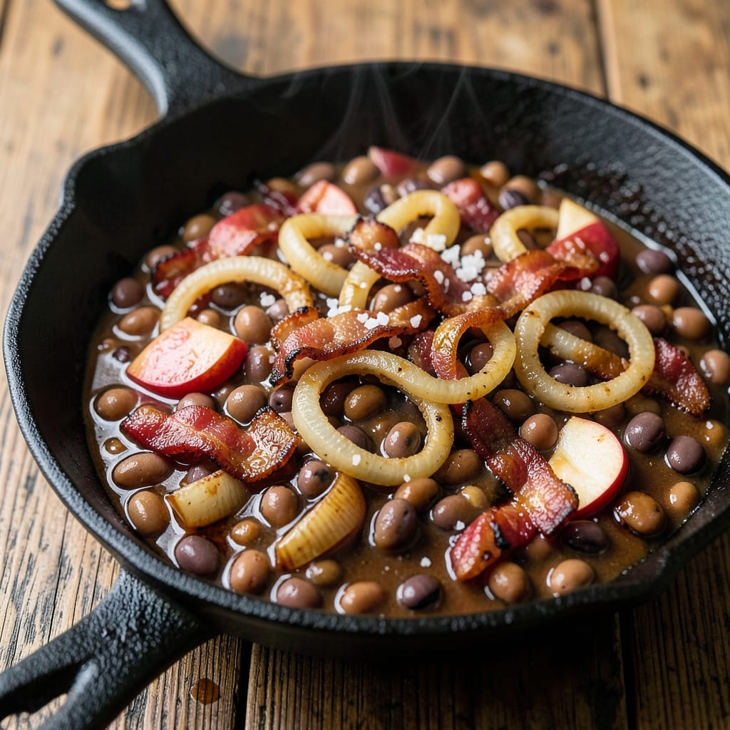 Apple Bourbon Baked Beans Recipe: Smoky-Sweet Booze-Infused Comfort