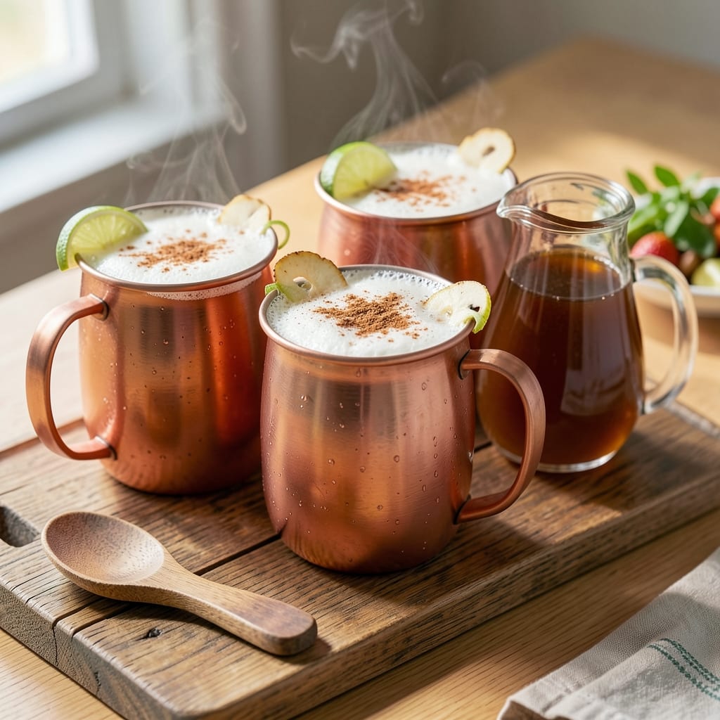 Apple Cider Moscow Mule Batch Recipe: Spiced Rum, Ginger, and Lime Fizz for Crowds