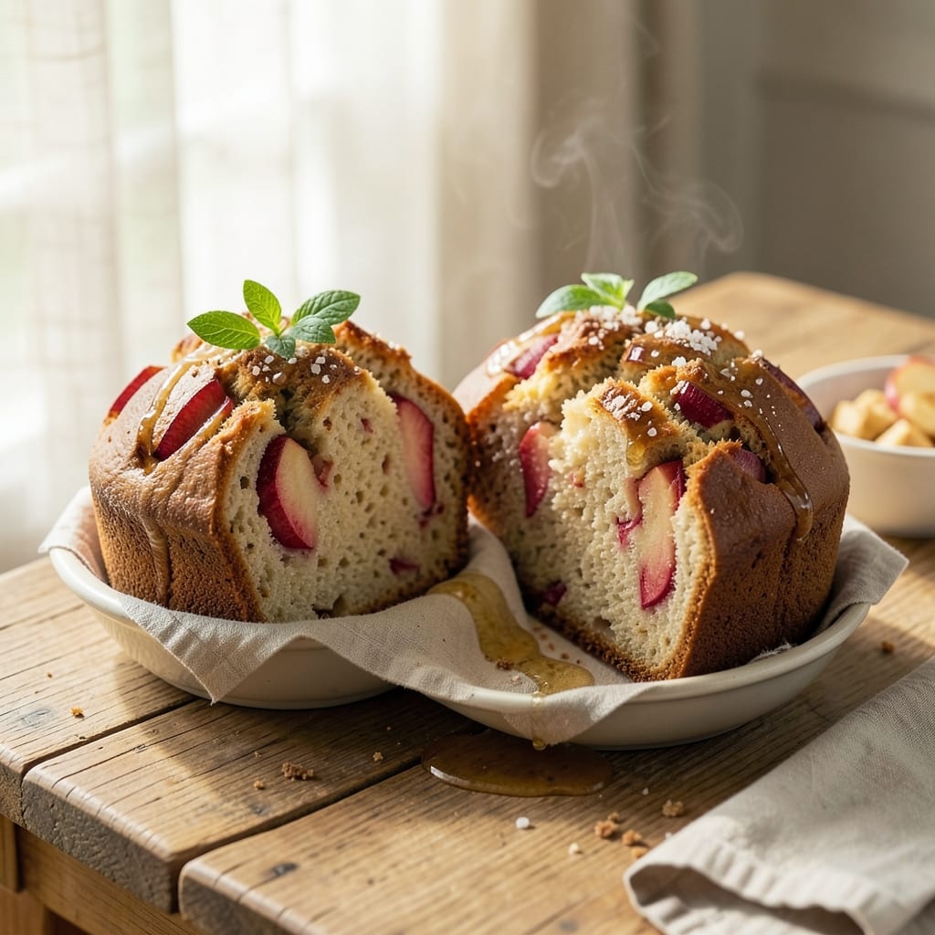 Apple Bread Recipe for 2 Loaves: Spiced Streusel Crown Over Warm Apple Filling