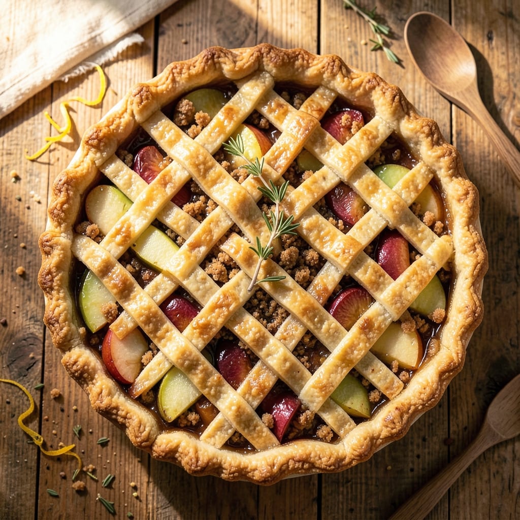 9.5-Inch Apple Pie Recipe: Flaky Lattice Crown Over Spiced Apple Filling